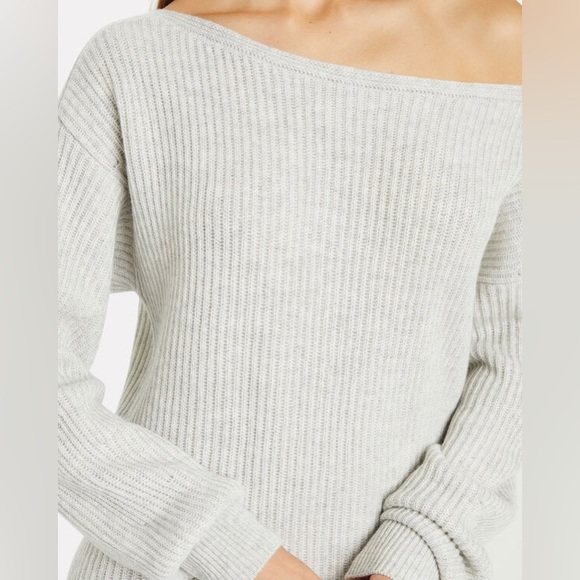 NWT intermix wool cashmere sweater dress tunic heather gray - Picture 8 of 12